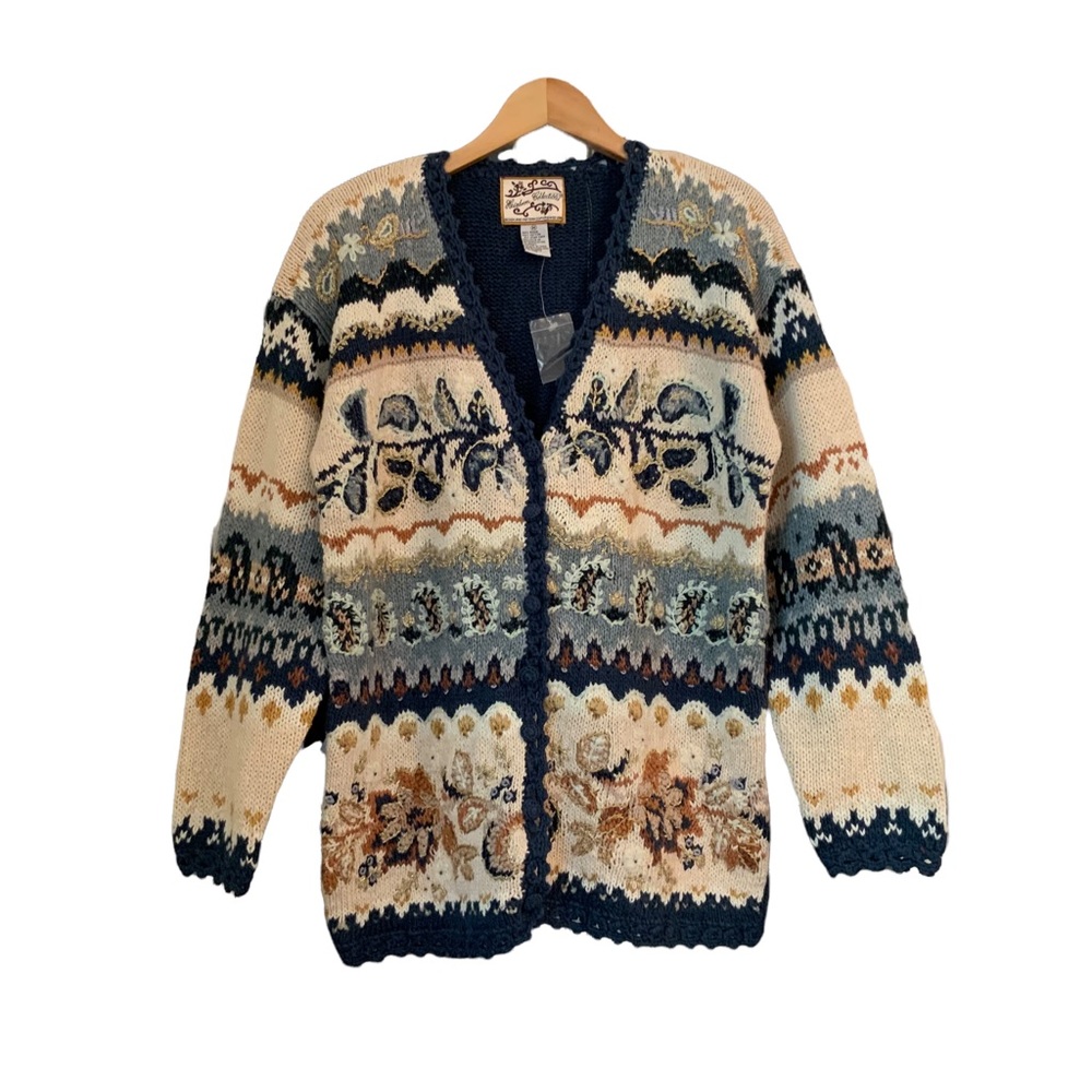 Vintage Heirloon Collectibles Cottagecore Grandmacore Cardigan Sweater S…